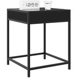  Noćni ormarić s beskonačnim LED svjetlima crni 40 x 40 x 51 cm | shoptok.hr