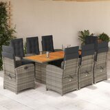  9-dijelni vrtni blagovaonski set sivi od poliratana | shoptok.hr