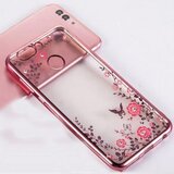 Nillkin silikonski ovitek z rožicami za lg Q60 2019 - roza | Shoptok.si