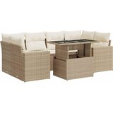 vidaXL 7-dijelni set vrtnih sofa od poliratana s jastucima bež | shoptok.hr
