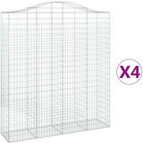  Lučne gabionske košare 4 kom 200x50x220/240cm pocinčano željezo | shoptok.hr