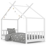  Okvir za dječji krevet od masivne borovine bijeli 90 x 200 cm | shoptok.hr