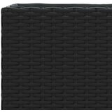 vidaXL Vrtna sadilica s kotačima 3 posude crna 107x32x38 cm poliratan | shoptok.hr