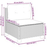  9-dijelni set vrtnih sofa s jastucima crni od poliratana Crna 63.5 x 63.5 x 62 cm | shoptok.hr