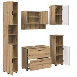 vidaXL Komplet pohištva za kopalnico s predalom 5 pcs artisan hrast, (5000064529) Cene