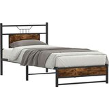 vidaXL Posteljni okvir brez vzmetnice hrast 90x190 cm inženirski les | Shoptok.si