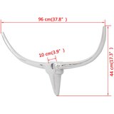  Zidna Aluminijska Dekoracija Glava Bika Srebrna boja 96 cm | Eponuda.ba