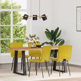 Furnova Jedilni stoli 4 kosi rumen žamet, (21929335) | Shoptok.si