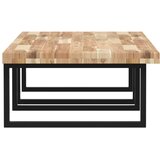  Zidna polica za umivaonik od čelika i masivnog bagremovog drva Smeđa 140 x 60 x 4 cm | Shoptok.si