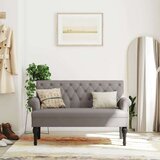  Klop z naslonom taupe 120x62x75,5 cm blago | Shoptok.si