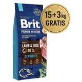 Brit hrana za pse sensitive - jagnjetina adult all breeds 15kg+3kg gratis Cene