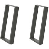 vidaXL noge za jedilno mizo u-oblika 2 kosa antracit 60x(72-73) cm | Shoptok.si