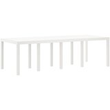 vidaXL Stol za vrt Bijela 250x100x73 cm Poliratana | shoptok.hr
