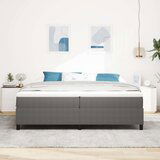  Krevet s podnicom s madracem svijetlosivi 200x200 cm Kordna tkanina | shoptok.hr