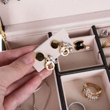 Soulima kutija za nakit s ogledalom i ključem 17,5 x 14 x 12 cm, crna | shoptok.hr