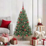 vidaXL Umetno Zložljivo Božično Drevo Zelena 120 cm PVC in kovina | Shoptok.si