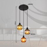 Globo 15638-3 - Luster na sajli ZUMBA 3xE27/25W/230V pr. 36 cm bakar/zelena/plava | Eponuda.com