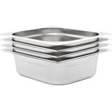 vidaXL Gastronomske posode 4 kosi GN 1/2 100 mm nerjaveče jeklo Cene