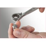 Ks Tools Komplet viličasto-obročastih ključev z ragljo GEARplus, preklopna izvedba, obroč zamaknjen za 15°, v kovčku, za nastavke, 16 kosov | Shoptok.si