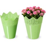 KADAX cvetlični lonec, cvetlični lonec, pokrov, visok, plastika, 12 cm, zelen, (5000346632) | Shoptok.si