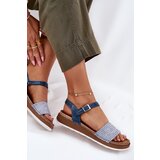 Inblu Women's Sandals With Braiding On The Strap Blue | Shoptok.si