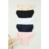 Trendyol Black-Multicolored 5-Pack Cotton Micro Classic Knitted Panties | ePonuda.com