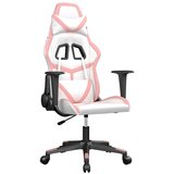 vidaXL Gaming stol Bela in roza umetno usnje, (21378321) | Shoptok.si