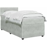  Boxspring krevet s madracem Svjetlosiva 90 x 200 cm Baršun | shoptok.hr