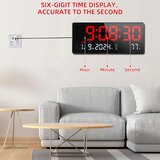 FULOON digitalna LED stenska ura 40 cm | Shoptok.si