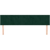  Uzglavlja tamnozelena 200x5x78/88 cm baršunasta | shoptok.hr
