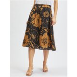 Orsay Brown-Black Women's Floral Satin Skirt - Women Cijene