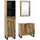  Set namještaja za kupaonicu 3 kom. Smeđa 38 x 33 x 160 cm | shoptok.hr