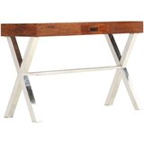 vidaXL Miza trden akacijev les s finišem iz palisandra 110x50x76 cm | Shoptok.si