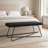  Klupa Crna 110 x 40 x 45 cm Baršun | shoptok.hr