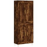  Visoka komoda dimljeni hrast 69 5x34x180 cm konstruiranog drva | shoptok.hr
