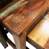  3-dijelni set uklapajućih stolića starinski obnovljeno drvo | shoptok.hr