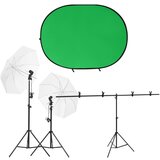 vidaXL komplet za foto studio z lučmi in ozadjem | Shoptok.si