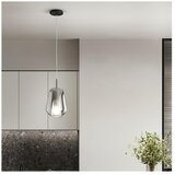  Ondaluce - Visilica na sajli THELMA 1xE27/15W/230V prečnika 19 cm crna/zadimljeno siva | Eponuda.com