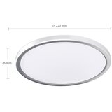 solight WO825-LED Kupatilska stropna svetiljka ACATE 18W/230V 3000/4000/6000K, prečnik 22 cm, IP54 | Eponuda.com