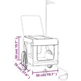 vidaXL Kolesarska prikolica za hišne ljubljenčke črna | Shoptok.si