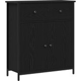 vidaXL Komoda Crni hrast 70x30x80 cm Igrački drvo i čelik | shoptok.hr