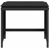  Vrtni taburei s jastucima 4 kom crni 41x41x36 cm od poliratana | shoptok.hr