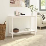  Konzolni stol bijeli 110 x 40 x 80 cm od masivne borovine | shoptok.hr