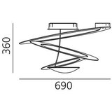 ARTEMIDE 1255110A-LED prigušiva stropna svetiljka PIRCE LED/44W/230V 3000K bela | Eponuda.com