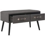 The Living Store Klubska mizica siva 80x40x46 cm umetno usnje - Klubska Mizica, (21421256) | Shoptok.si