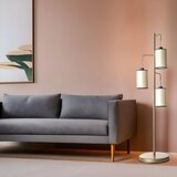 Opviq jozef 3 Lü eskitme 15-3 abajurlu lambader whitegold floor lamp