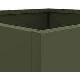 vidaXL Cvetlično korito olivno zeleno 32x30x29 cm hladno valjano jeklo | Shoptok.si