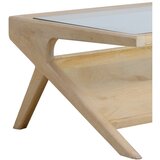 Light & Living Stolić za kavu sa staklenom pločom stola u svijetloj prirodnoj boji 70x112 cm Yuki – | shoptok.hr