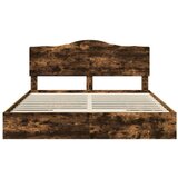  Krevet s od storage s uzglavljem Dimljeni hrast 180 x 200 cm | shoptok.hr