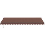 Tenda na ručno uvlačenje s LED svjetlima smeđa 600x350 cm | shoptok.hr